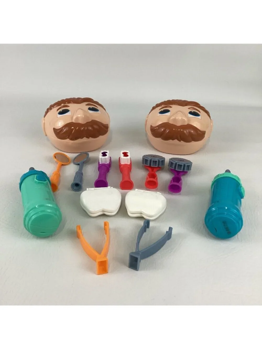 Play Doh Dr Drill N Fill Dentist Playset Bundle Lot Clay Molds Tools Teeth Drill